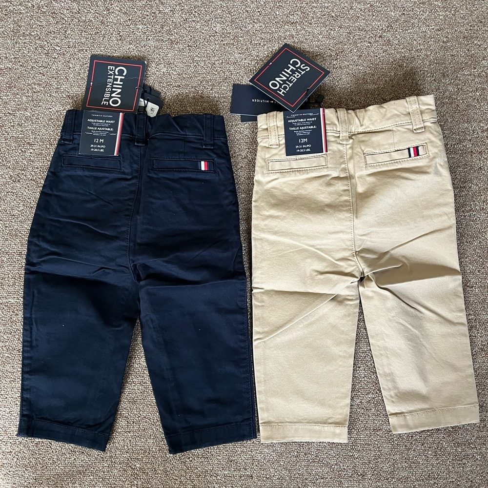 Kids Tommy Hilfiger Chino Pants New With Tags Size 12 Months - Picture 2 of 2